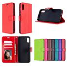 For Huawei Y6 Pro (2019)  Crazy Horse Texture Horizontal Flip Leather Case with Holder & Card Slots & Wallet & Photo Frame(red) - 9