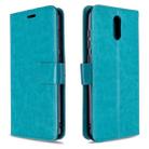 For Nokia 2.3 Crazy Horse Texture Horizontal Flip Leather Case with Holder & Card Slots & Wallet & Photo Frame(Blue) - 1