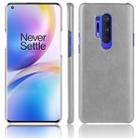 For OnePlus 8 Pro Shockproof Litchi Texture PC + PU Case(Gray) - 1