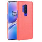 For OnePlus 8 Pro Shockproof Crocodile Texture PC + PU Case(Red) - 1