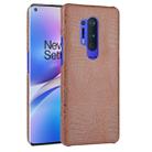 For OnePlus 8 Pro Shockproof Crocodile Texture PC + PU Case(Brown) - 1