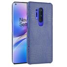 For OnePlus 8 Pro Shockproof Crocodile Texture PC + PU Case(Blue) - 1