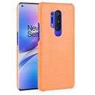 For OnePlus 8 Pro Shockproof Crocodile Texture PC + PU Case(Orange) - 1