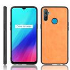 For Oppo Realme C3 (3 cameras) Shockproof Sewing Cow Pattern Skin PC + PU + TPU Case(Orange) - 1