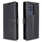 For Galaxy S20 Ultra Crazy Horse Texture Horizontal Flip Leather Case with Holder & Card Slots & Wallet & Photo Frame(Black) - 1