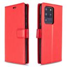 For Galaxy S20 Ultra Crazy Horse Texture Horizontal Flip Leather Case with Holder & Card Slots & Wallet & Photo Frame(Red) - 1