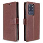 For Galaxy S20 Ultra Crazy Horse Texture Horizontal Flip Leather Case with Holder & Card Slots & Wallet & Photo Frame(Brown) - 1