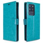For Galaxy S20 Ultra Crazy Horse Texture Horizontal Flip Leather Case with Holder & Card Slots & Wallet & Photo Frame(Blue) - 1