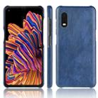 For Galaxy Xcover Pro Shockproof Litchi Texture PC + PU Case(Blue) - 1