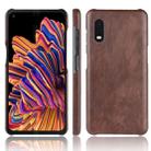 For Galaxy Xcover Pro Shockproof Litchi Texture PC + PU Case(Brown) - 1