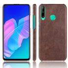 For Huawei P40 lite E/Y7p Shockproof Litchi Texture PC + PU Case(Brown) - 1