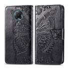 For Xiaomi Redmi K30 Pro Butterfly Love Flower Embossed Horizontal Flip Leather Case with Bracket / Card Slot / Wallet / Lanyard(Black) - 1