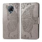 For Xiaomi Redmi K30 Pro Butterfly Love Flower Embossed Horizontal Flip Leather Case with Bracket / Card Slot / Wallet / Lanyard(Gray) - 1