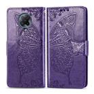 For Xiaomi Redmi K30 Pro Butterfly Love Flower Embossed Horizontal Flip Leather Case with Bracket / Card Slot / Wallet / Lanyard(Dark Purple) - 1