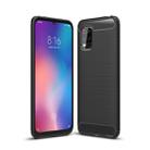 For Xiaomi 10 Lite Brushed Texture Carbon Fiber TPU Case(Black) - 1