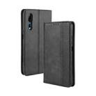 For ZTE Axon 10 Pro/Axon 10 Pro 5G/A2020 Pro Magnetic Buckle Retro Crazy Horse Texture Horizontal Flip Leather Case  , with Holder & Card Slots & Photo Frame(Black) - 1