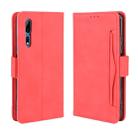 For ZTE Axon 10 Pro/Axon 10 Pro 5G/A2020 Pro Wallet Style Skin Feel Calf Pattern Leather Case ，with Separate Card Slot(Red) - 1