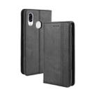 For ZTE Libero S10  Magnetic Buckle Retro Crazy Horse Texture Horizontal Flip Leather Case  , with Holder & Card Slots & Photo Frame(Black) - 1