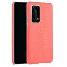 For Huawei P40 Pro+ / P40 Pro Plus Shockproof Crocodile Texture PC + PU Case(Red) - 1