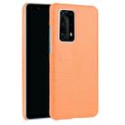 For Huawei P40 Pro+ / P40 Pro Plus Shockproof Crocodile Texture PC + PU Case(Orange) - 1