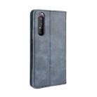 For  Sony Xperia 1 II Magnetic Buckle Retro Crazy Horse Texture Horizontal Flip Leather Case  , with Holder & Card Slots & Photo Frame(Blue) - 4