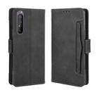 For Sony Xperia 1 II  Wallet Style Skin Feel Calf Pattern Leather Case ，with Separate Card Slot(Black) - 1