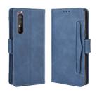 For Sony Xperia 1 II  Wallet Style Skin Feel Calf Pattern Leather Case ，with Separate Card Slot(Blue) - 1