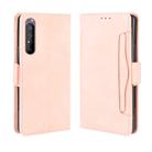 For Sony Xperia 1 II  Wallet Style Skin Feel Calf Pattern Leather Case ，with Separate Card Slot(Pink) - 1