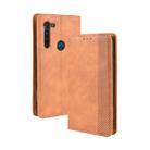 For Motorola Moto G8 Power Magnetic Buckle Retro Crazy Horse Texture Horizontal Flip Leather Case  , with Holder & Card Slots & Photo Frame(Brown) - 1