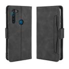 For Motorola Moto G8 Power Wallet Style Skin Feel Calf Pattern Leather Case ，with Separate Card Slot(Black) - 1