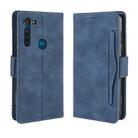 For Motorola Moto G8 Power Wallet Style Skin Feel Calf Pattern Leather Case ，with Separate Card Slot(Blue) - 1