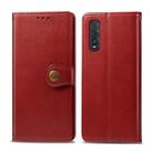 For OPPO Find X2 Retro Solid Color Leather Buckle Phone Case with Lanyard & Photo Frame & Card Slot & Wallet & Stand Function(Red) - 1