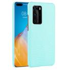 For Huawei P40 Pro Shockproof Crocodile Texture PC + PU Case(Lighte green) - 1