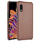 For Galaxy Xcover Pro Shockproof Crocodile Texture PC + PU Case(Brown) - 1