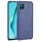 For Huawei P40 lite/Nova7i/Nova6 SE Shockproof Crocodile Texture PC + PU Case(Blue) - 1