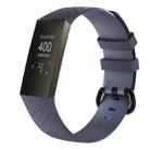 Diamond Pattern Silicone Watch Band for Fitbit Charge 3 Small Size：190*18mm(Gray) - 1