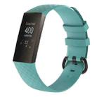 Diamond Pattern Silicone Watch Band for Fitbit Charge 4 Small Size：190*18mm(Light Green) - 1