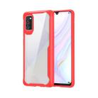 For Huawei Honor 30S Transparent PC + TPU Full Coverage Shockproof Protective Case(Red) - 1