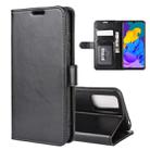 For Huawei Honor Play 4T Pro R64 Texture Single Horizontal Flip Protective Case with Holder & Card Slots & Wallet& Photo Frame(Black) - 1