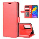 For Huawei Honor Play 4T Pro R64 Texture Single Horizontal Flip Protective Case with Holder & Card Slots & Wallet& Photo Frame(Red) - 1