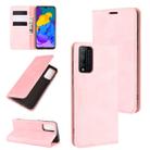 For Huawei Honor Play 4T Pro Retro-skin Business Magnetic Suction Leather Case with Holder & Card Slots & Wallet(Pink) - 1