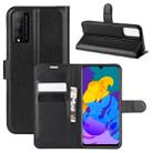 For Huawei Honor Play 4T Pro Litchi Texture Horizontal Flip Protective Case with Holder & Card Slots & Wallet(Black) - 1