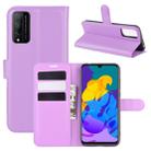 For Huawei Honor Play 4T Pro Litchi Texture Horizontal Flip Protective Case with Holder & Card Slots & Wallet(Purple) - 1