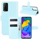 For Huawei Honor Play 4T Pro Litchi Texture Horizontal Flip Protective Case with Holder & Card Slots & Wallet(Blue) - 1