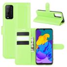 For Huawei Honor Play 4T Pro Litchi Texture Horizontal Flip Protective Case with Holder & Card Slots & Wallet(Green) - 1