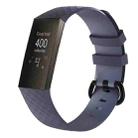 Diamond Pattern Silicone Watch Band for Fitbit Charge 4 Large Size:210*18mm(Gray) - 1