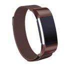 Stainless Steel Magnet Watch Band for FITBIT Charge  4 / 3，Small Size: 190x18mm(Coffee) - 1