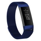 Stainless Steel Magnet Watch Band for FITBIT Charge 4 / 3，Small Size: 190x18mm(Blue) - 1