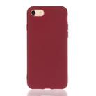 For iPhone SE 2022 / SE 2020 Solid Color Frosted TPU Phone Case(Red) - 1