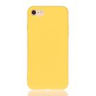 For iPhone SE 2022 / SE 2020 Solid Color Frosted TPU Phone Case(Yellow) - 1